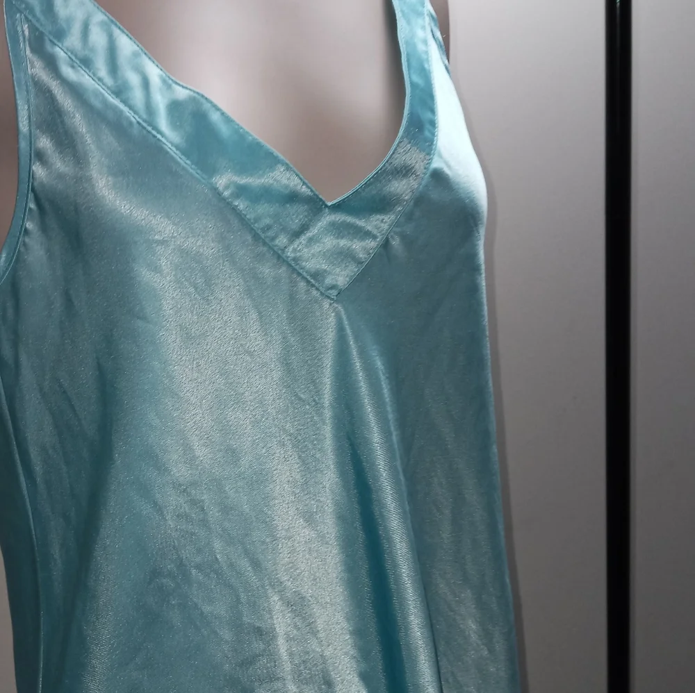 Vintage Jayre pastel blue satin slip dress size small - Picture 5 of 6